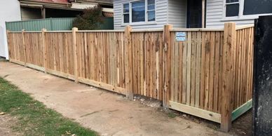 Quality paling fence installation by Ballarat Feature Fencing